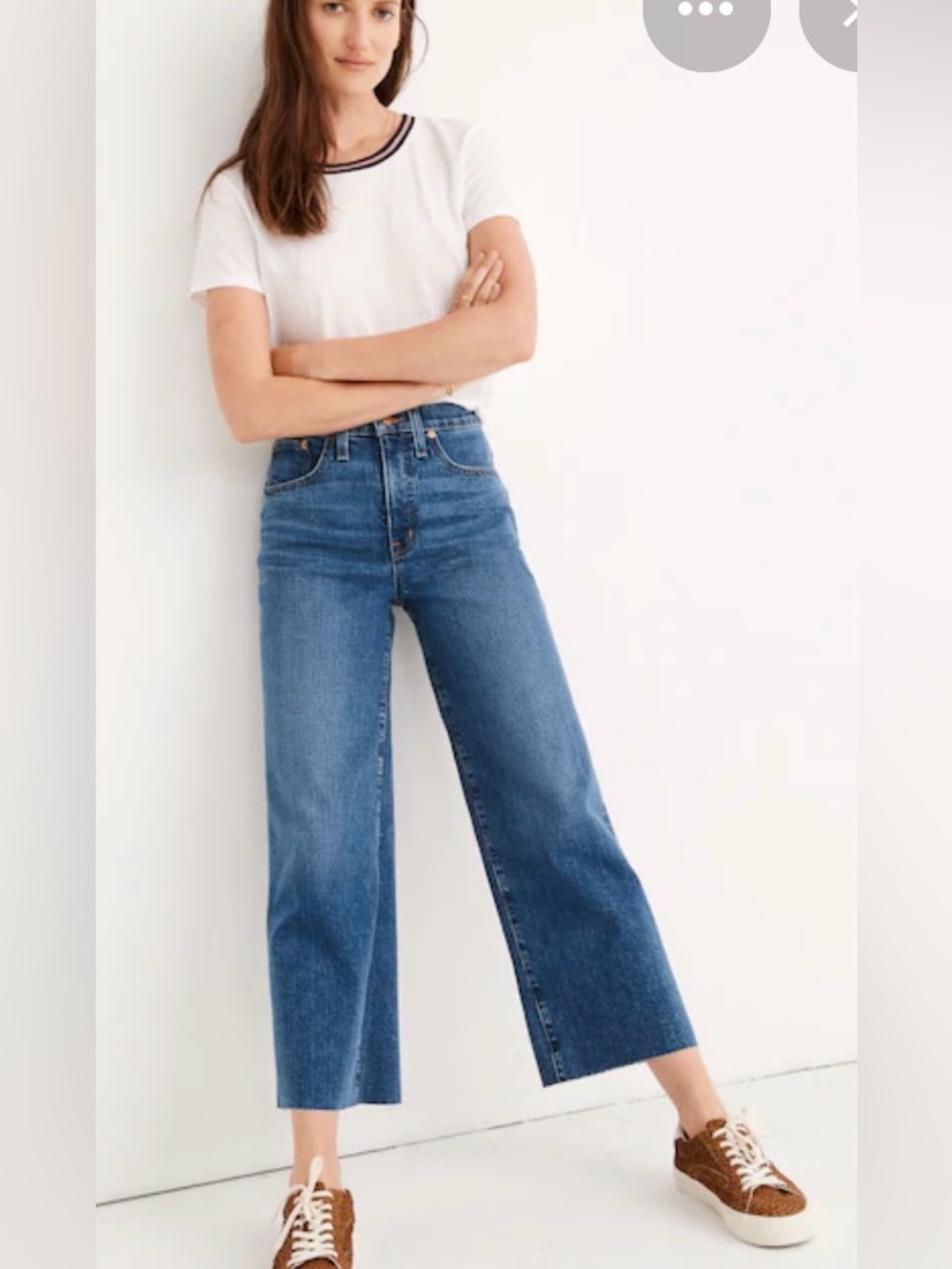 Madewell Slim Wide leg crop jeans size 25